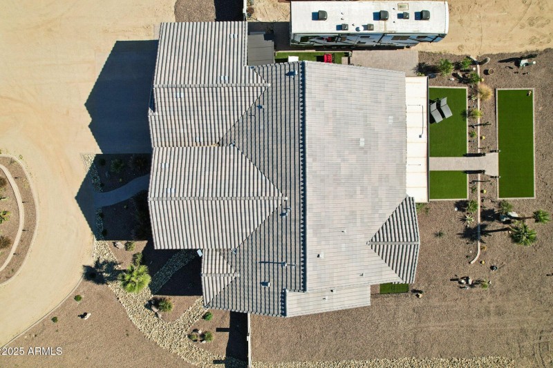 Drone views roofline