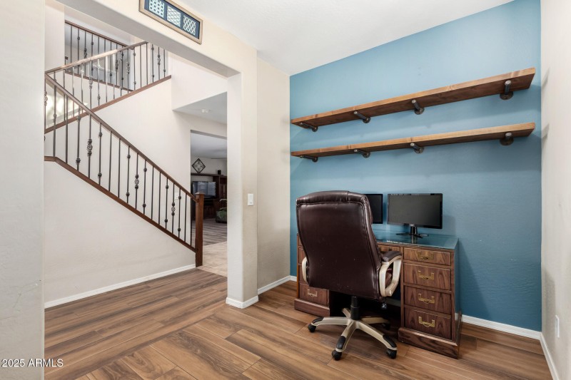 Downstairs office area