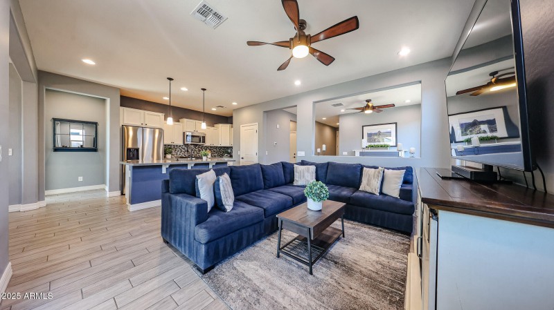 Family Room and Kitchen