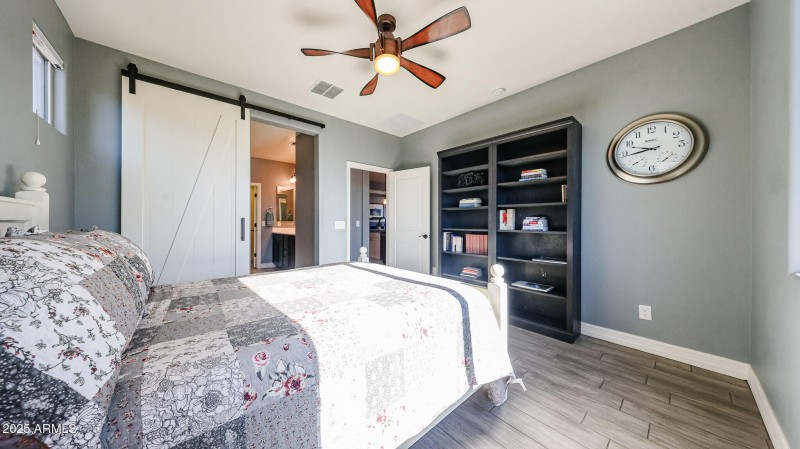 Barn Door to Primary Bathroom
