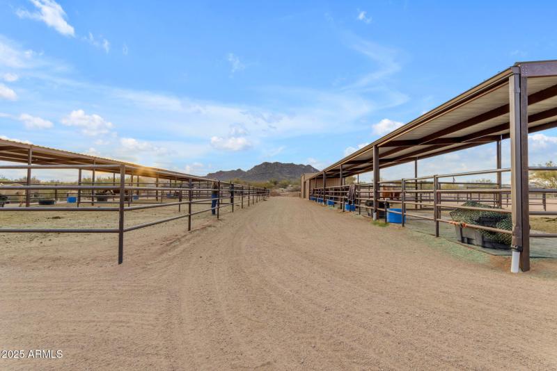 10 covered pens w/turnouts