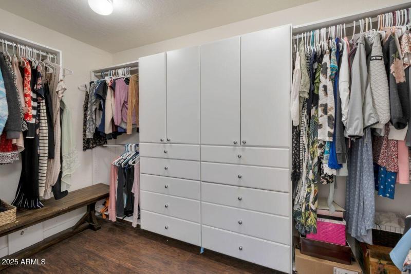 BUILT-INS IN LARGE CLOSET