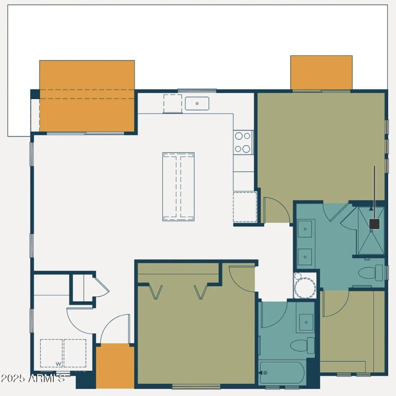 Ocotillo 2:2 floorplan