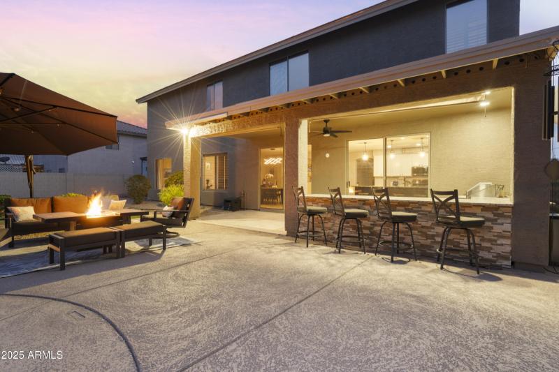 Covered Patio with Outdoor Bar