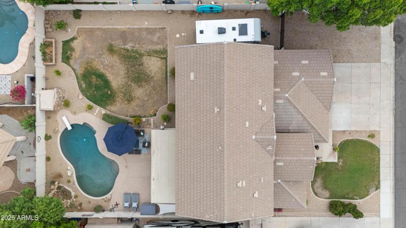 Overhead Backyard & Pool View