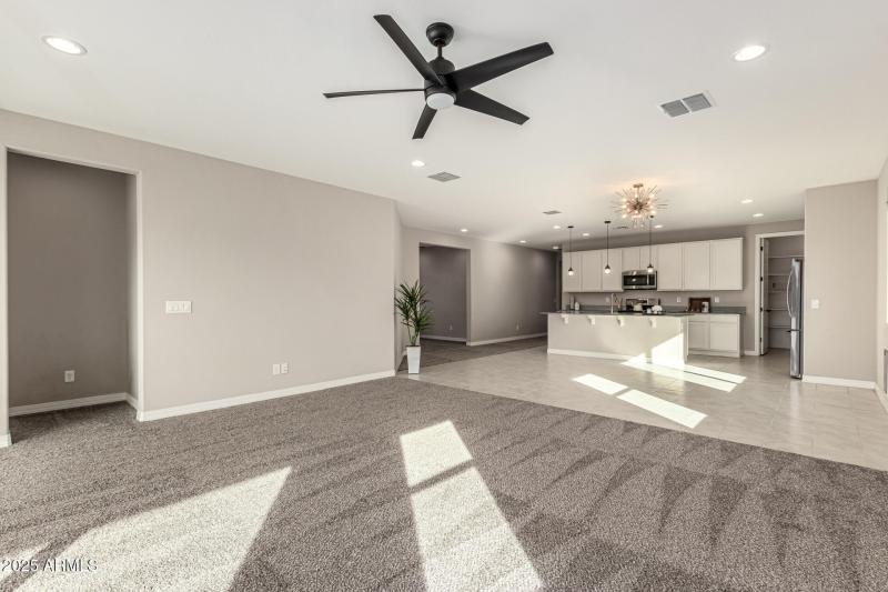 Perfect open flow great room floor plan