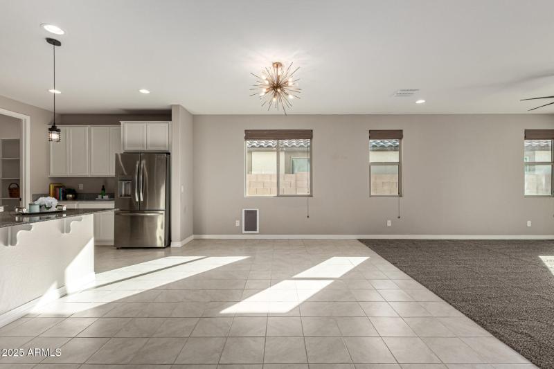 Spacious dining area