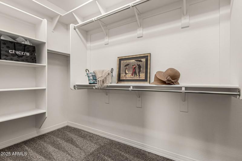 And expansive walk-in closet
