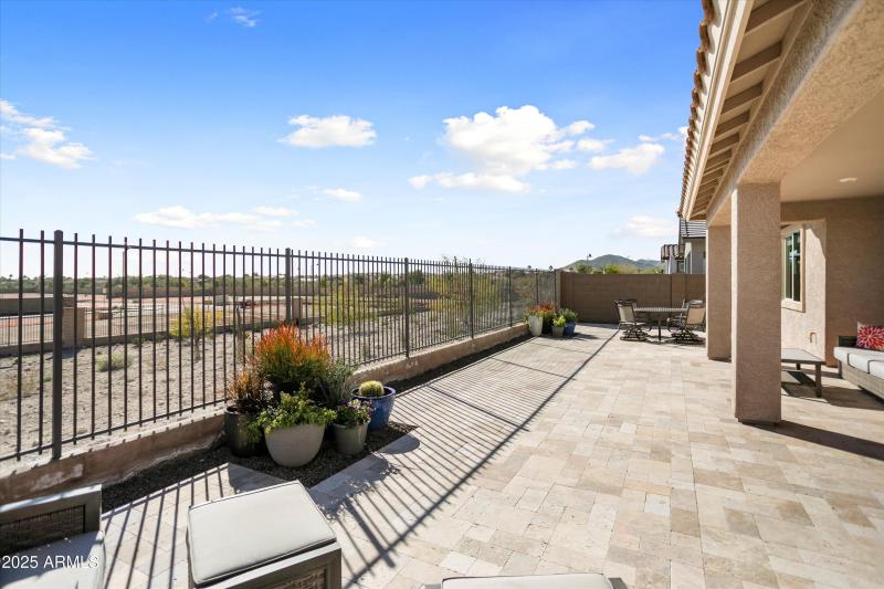 Travertine Pavers at Backyard