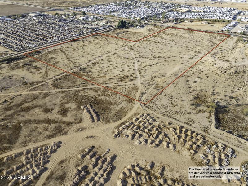 High Angle View to SW