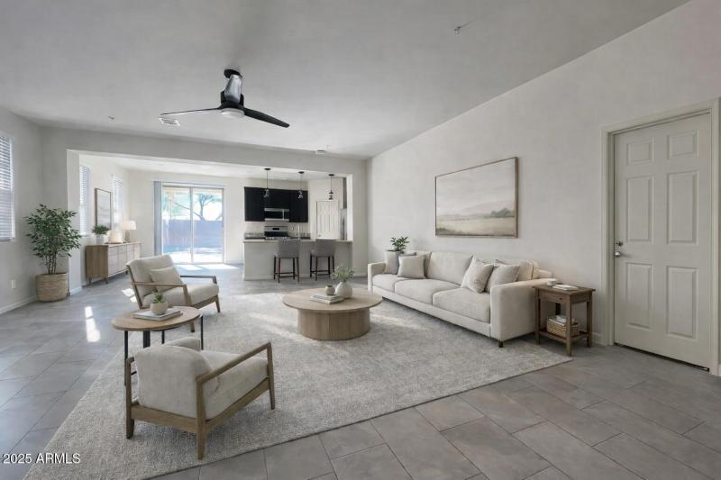 Virtually STAGED LIVING SPACE