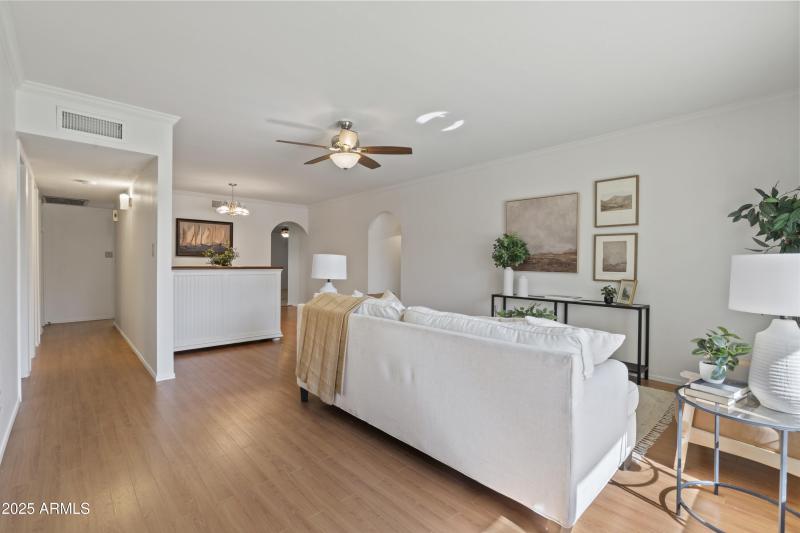 Living Room with Hallway Access