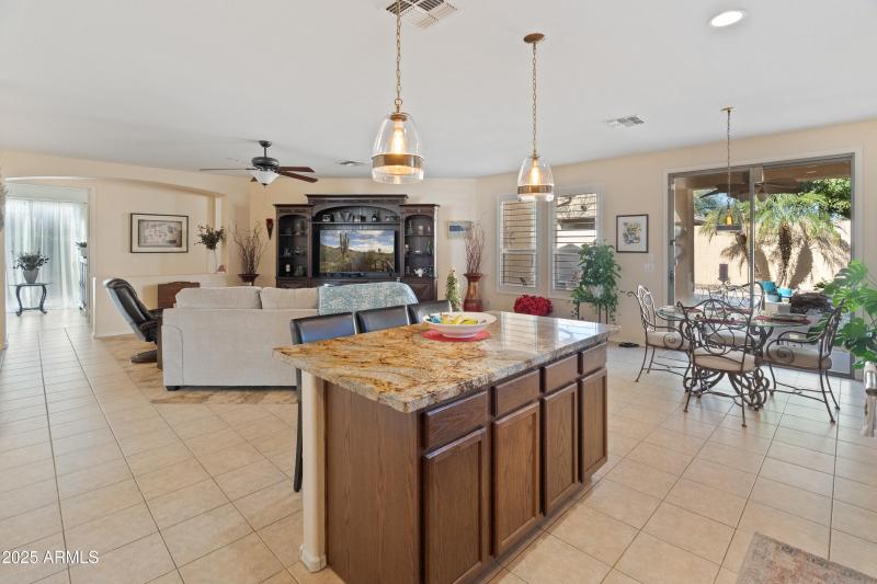 Island overlooking Family room