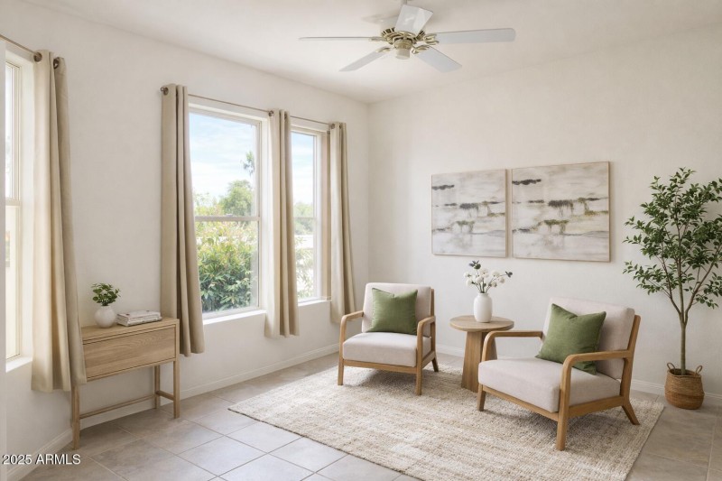 Virtual Staged Front Sittting Room