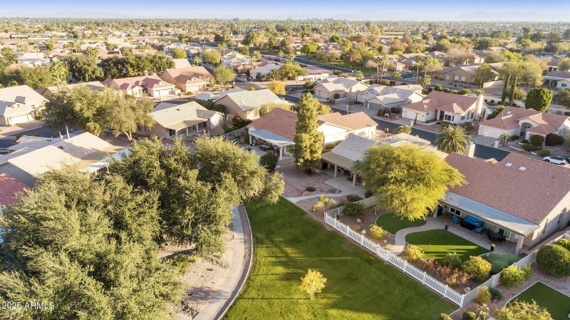 Aerial View - Home on walking path