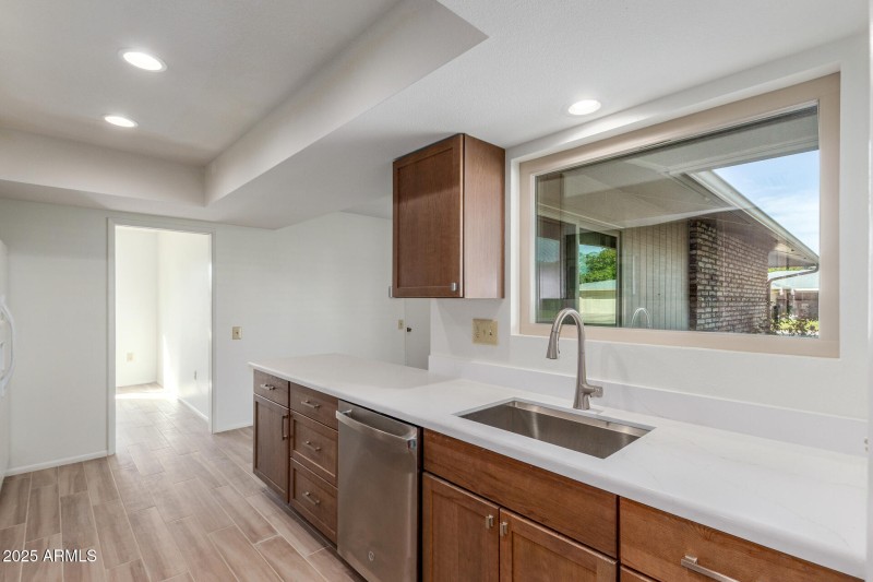 Kitchen View of Courtyard