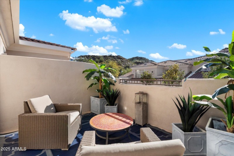 Large private balcony