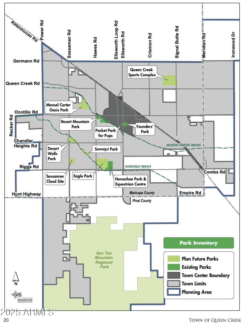 Queen Creek Park Map