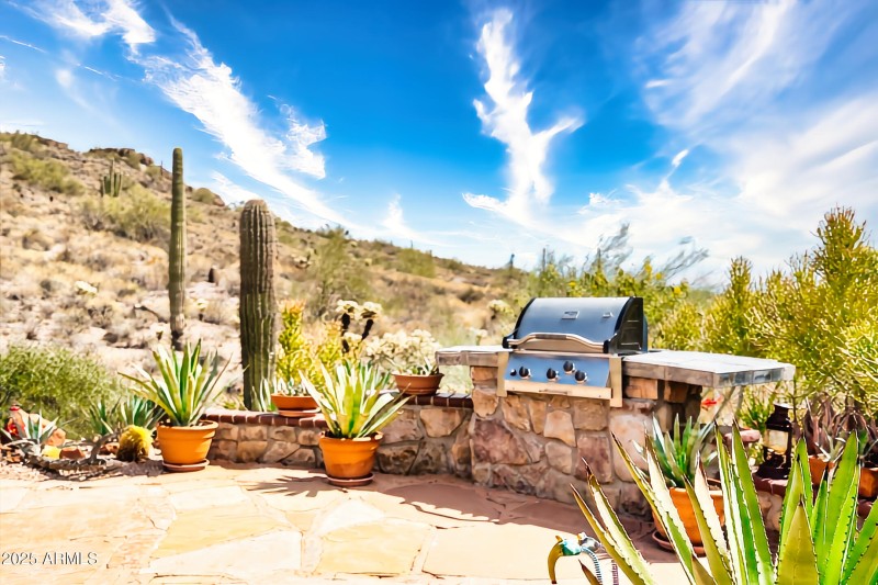 BBQ overlooking desert
