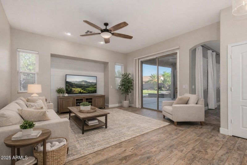 Virtual staging family room