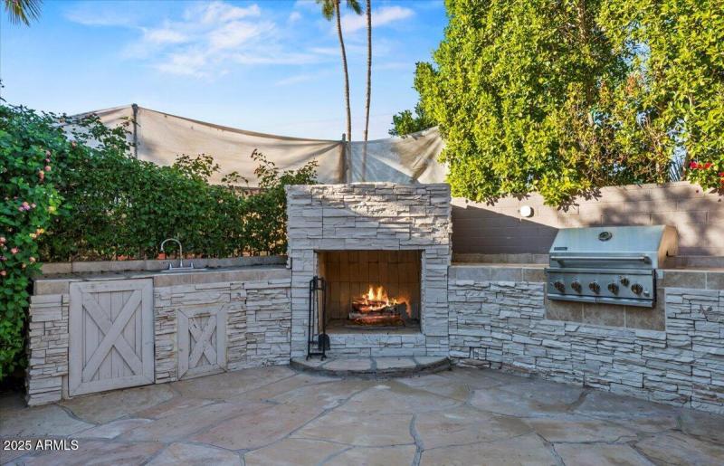 Built in BBQ and Fireplace