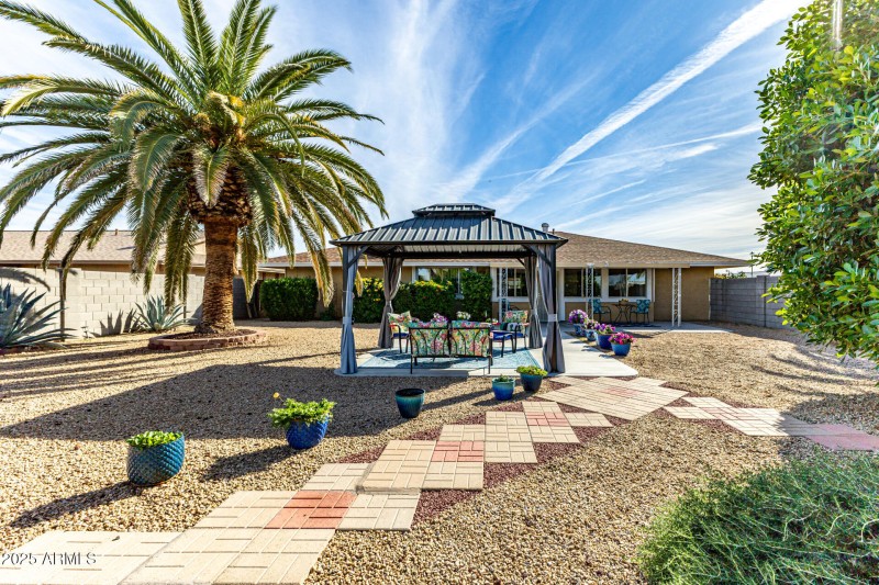 North facing backyard