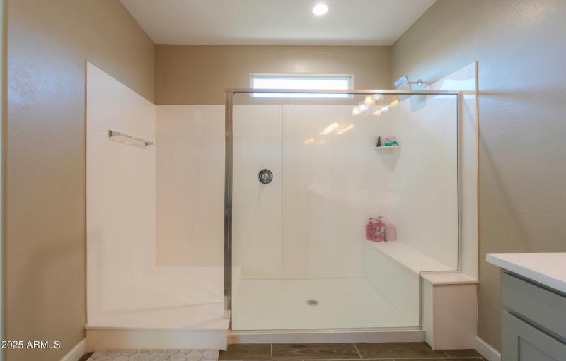 Large walk-in shower in Primary Bathroom