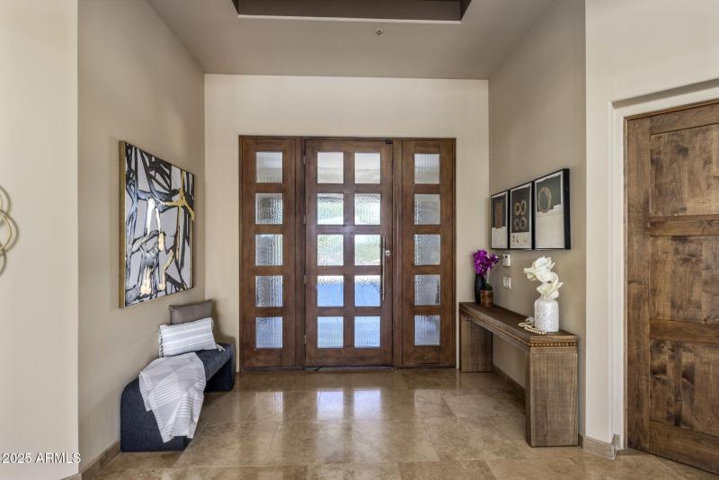 Ancient wooden door entry