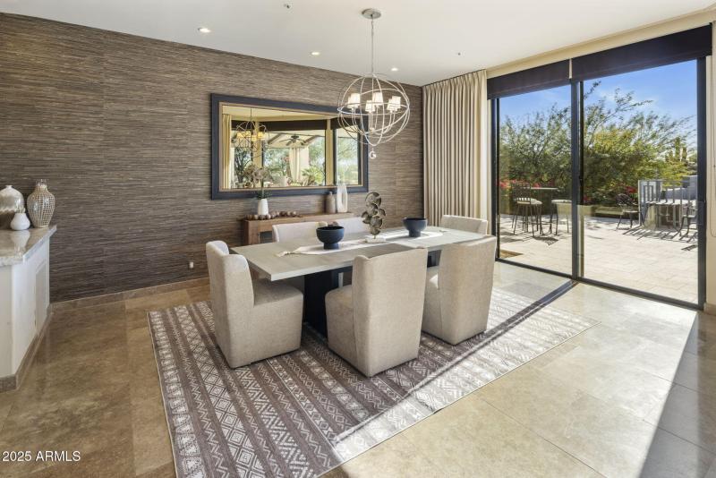 Dining open to patio