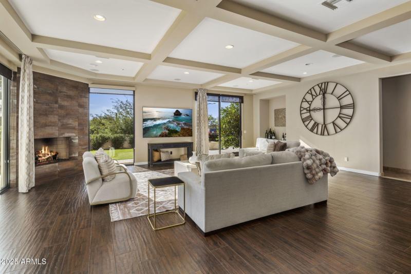 Family room fireplace