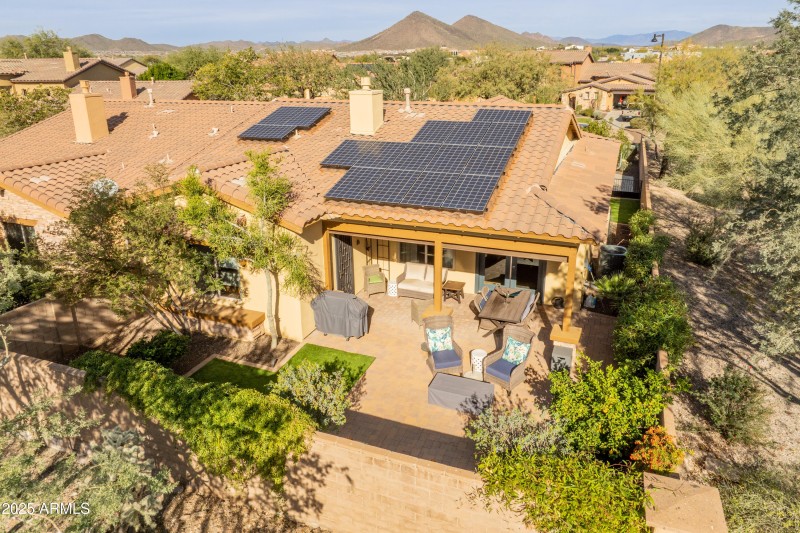 Back aerial view of home