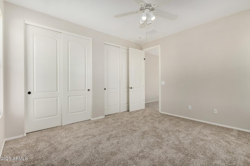 Bedroom off Loft Closets