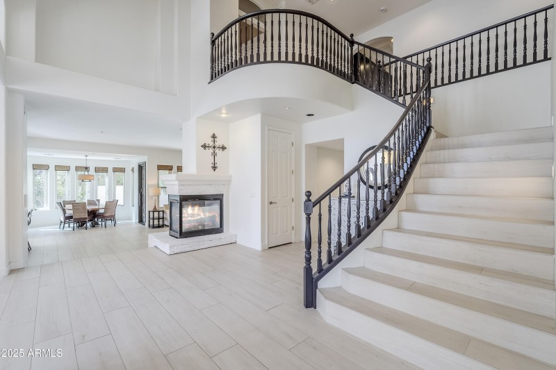 Stunning ceramic tile floors and stairs!