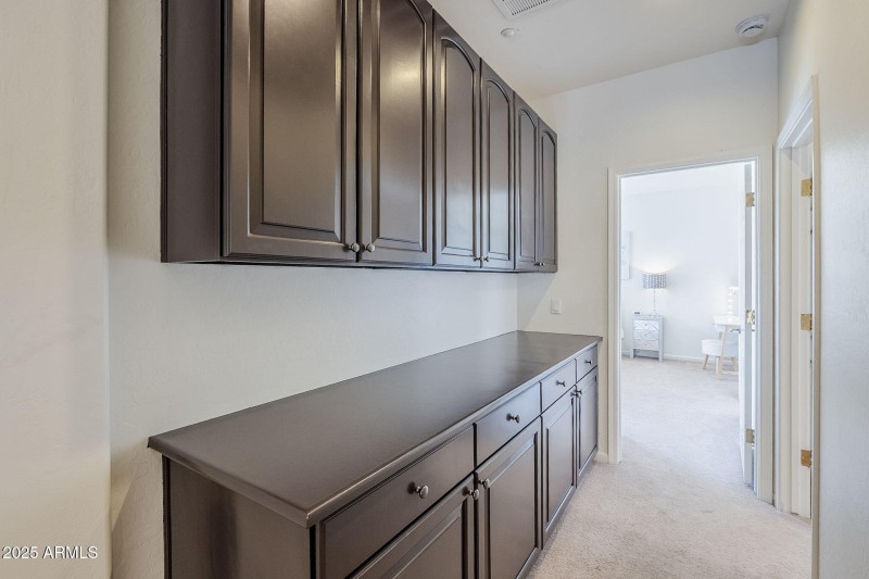 Upstairs storage space