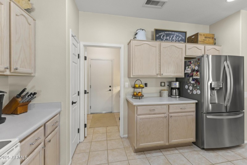 Kitchen with Entry to Utility Area