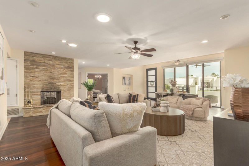 Living Room with Fireplace