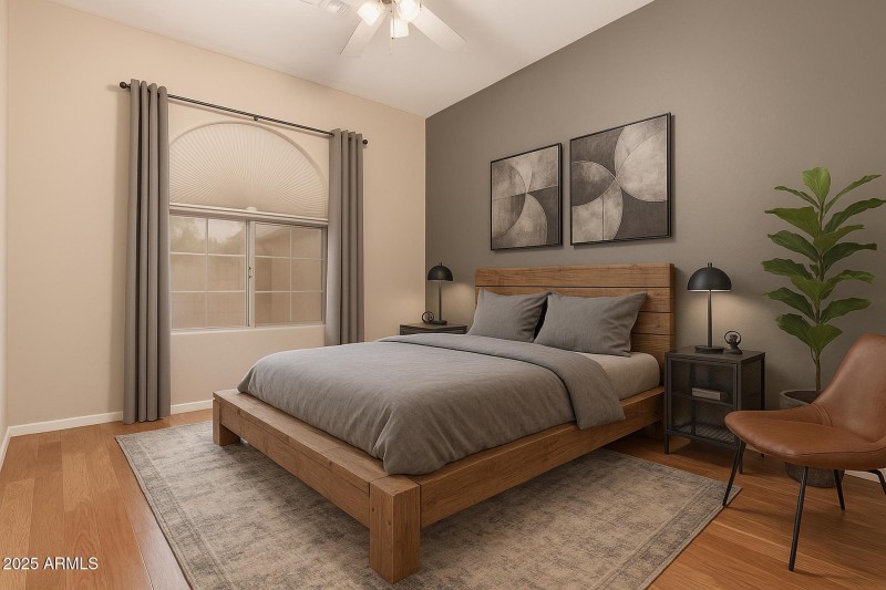 Front bedroom virtually staged