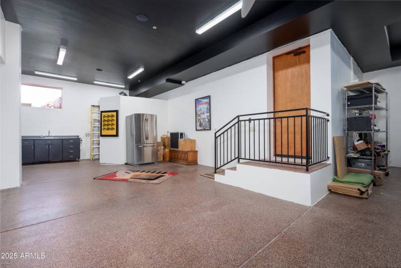 Garage With Work Space