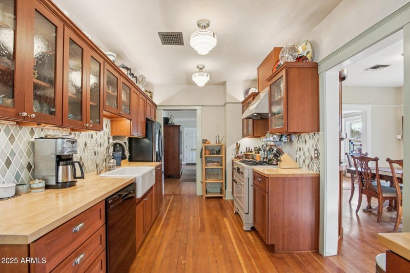 Kitchen view towards living room