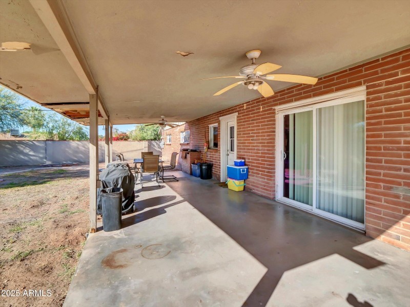 Large Extended Rear Yard Patio