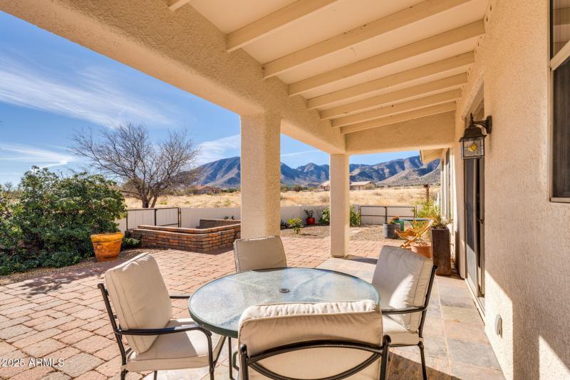 Covered Patio with Mountain Views
