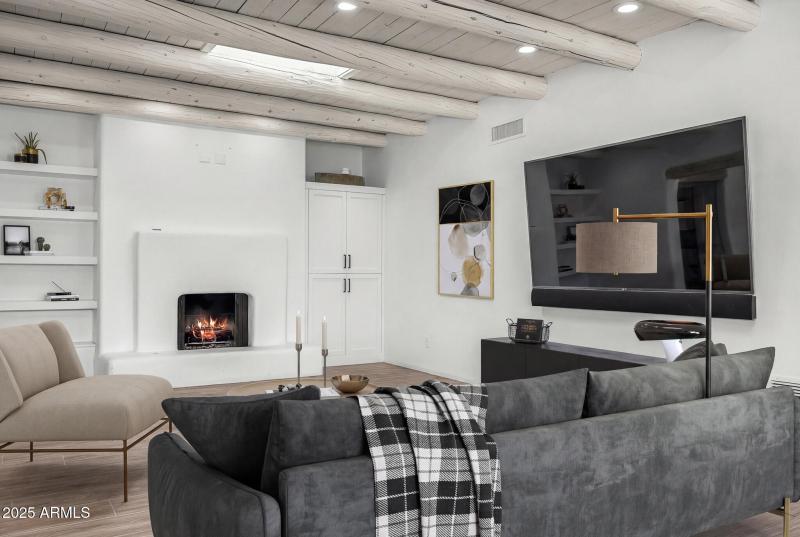 family room virtual staged