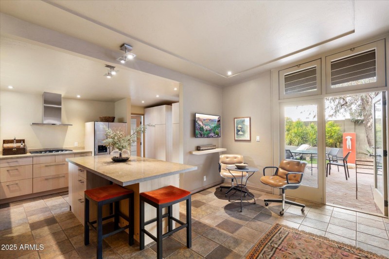 Kitchen to Private Backyard