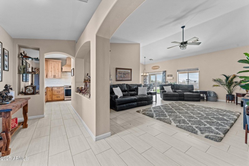 Bright, open living area