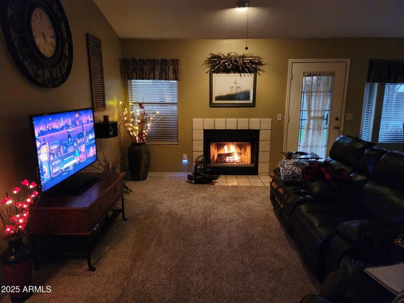 Great Room & wood-burning fireplace