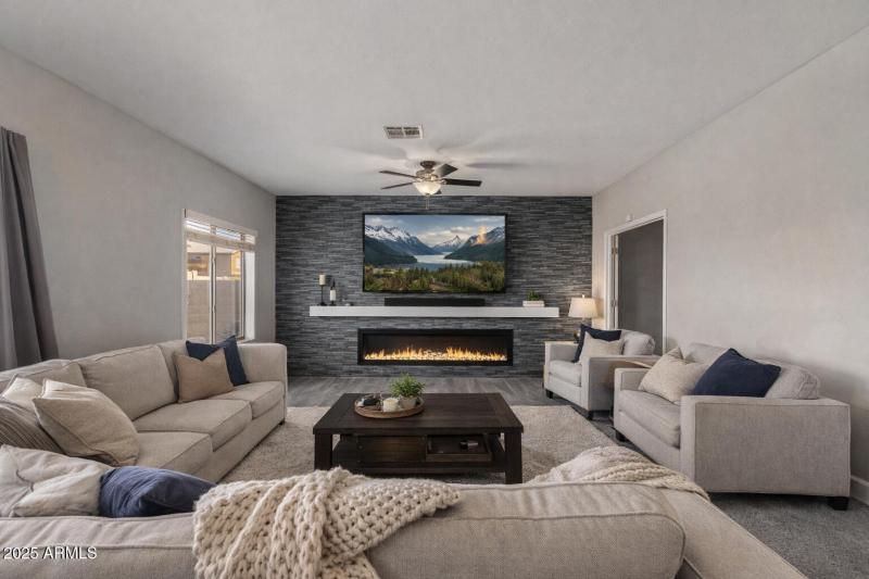 Virtually Staged Living Room