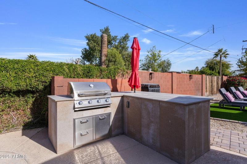 Grill at the Built-In BBQ