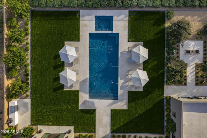 Arial of Pool & Activity Lawns