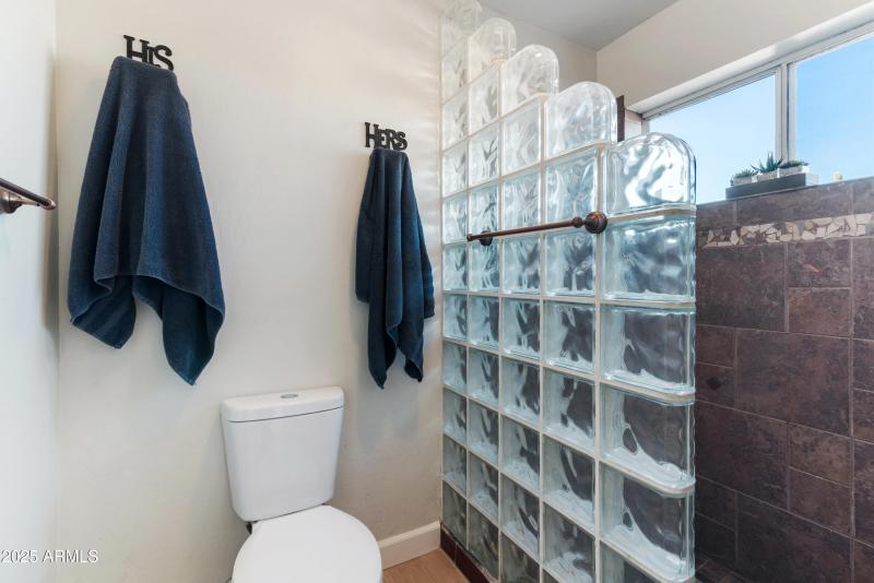 Walk-in shower enclosure primary bath