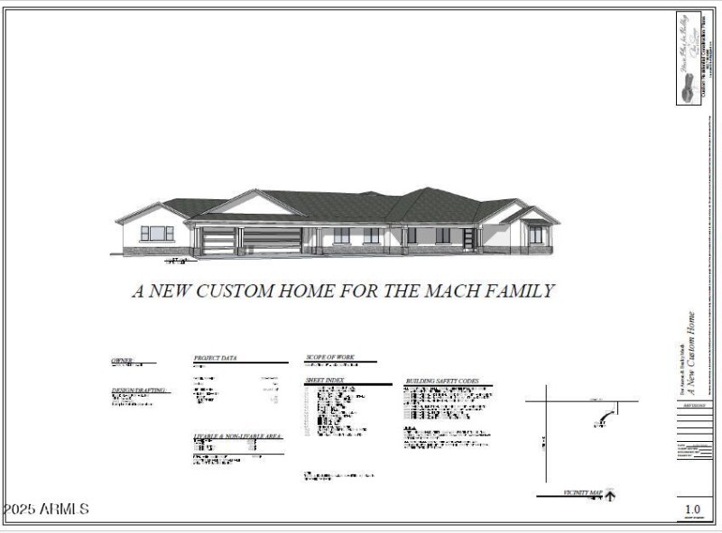 Custom home plan cover page